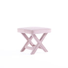 Manhattan Comfort Abigail Mid-Century Modern Velvet Upholstered Accent Bench in Pink