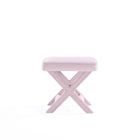 Manhattan Comfort Abigail Mid-Century Modern Velvet Upholstered Accent Bench in Pink - OT004-PK