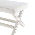 Manhattan Comfort Abigail Mid-Century Modern Velvet Upholstered Accent Bench in Cream - OT005-CR