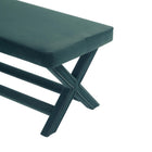 Manhattan Comfort Abigail Mid-Century Modern Velvet Upholstered Accent Bench in Forest Green - OT005-GR