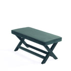 Manhattan Comfort Abigail Mid-Century Modern Velvet Upholstered Accent Bench in Forest Green - OT005-GR