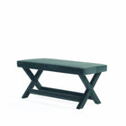 Manhattan Comfort Abigail Mid-Century Modern Velvet Upholstered Accent Bench in Forest Green - OT005-GR
