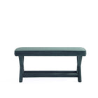 Manhattan Comfort Abigail Mid-Century Modern Velvet Upholstered Accent Bench in Forest Green - OT005-GR