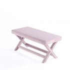 Manhattan Comfort Abigail Mid-Century Modern Velvet Upholstered Accent Bench in Pink - OT005-PK