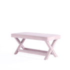 Manhattan Comfort Abigail Mid-Century Modern Velvet Upholstered Accent Bench in Pink - OT005-PK