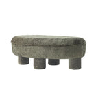 Manhattan Comfort Tribeca Mid-Century Modern Chenille Accent Ottoman in Olive Green