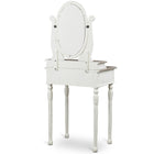 Baxton Studio Anjou Traditional French Accent Dressing Table with Mirror