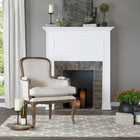 Baxton Studio Napoleon Traditional French Accent Chair-Ash