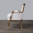 Baxton Studio Napoleon Traditional French Accent Chair-Ash
