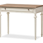 Baxton Studio Marquetterie French Provincial Weathered Oak and Whitewash Writing Desk