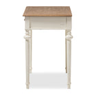 Baxton Studio Marquetterie French Provincial Weathered Oak and Whitewash Writing Desk