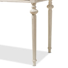 Baxton Studio Marquetterie French Provincial Weathered Oak and Whitewash Writing Desk