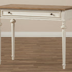 Baxton Studio Marquetterie French Provincial Weathered Oak and Whitewash Writing Desk