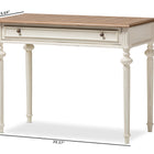 Baxton Studio Marquetterie French Provincial Weathered Oak and Whitewash Writing Desk