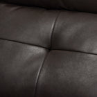 Baxton Studio Roland Modern and Contemporary Dark Brown Faux Leather 2-Piece Sectional with Recliner and Storage Chaise