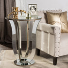 Baxton Studio Kylie Modern and Contemporary Hollywood Regency Glamour Style Mirrored Accent Side Table