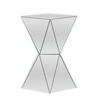 Baxton Studio Rebecca Contemporary Multi-Faceted Mirrored Side Table