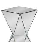 Baxton Studio Rebecca Contemporary Multi-Faceted Mirrored Side Table