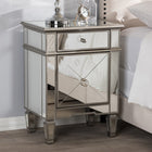 Baxton Studio Claudia Hollywood Regency Glamour Style Mirrored Nightstand
