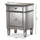 Baxton Studio Claudia Hollywood Regency Glamour Style Mirrored End Table