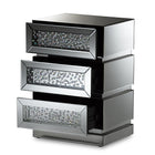 Baxton Studio Sabrina Hollywood Regency Glamour Style Mirrored 3-Drawer End Table