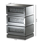 Baxton Studio Sabrina Hollywood Regency Glamour Style Mirrored 3-Drawer End Table