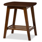 Baxton Studio Sacramento Mid-century Modern Scandinavian Style Dark Walnut End Table