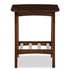 Baxton Studio Sacramento Mid-century Modern Scandinavian Style Dark Walnut End Table