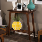 Baxton Studio Sacramento Mid-century Modern Scandinavian Style Dark Walnut Console Table