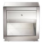 Baxton Studio Rochadh Modern and Contemporary Hollywood Glamour Style 1-drawer and 1-shelf End Table 