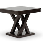 Baxton Studio Everdon Dark Brown Modern End Table