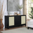 Manhattan Comfort Sheridan Mid-Century Modern 59" Sideboard in Black