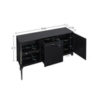 Manhattan Comfort Sheridan Mid-Century Modern 59" Sideboard in Black