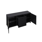 Manhattan Comfort Sheridan Mid-Century Modern 59" Sideboard in Black