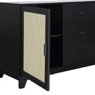 Manhattan Comfort Sheridan Mid-Century Modern 59" Sideboard in Black