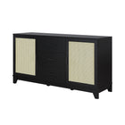 Manhattan Comfort Sheridan Mid-Century Modern 59" Sideboard in Black