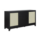 Manhattan Comfort Sheridan Mid-Century Modern 59" Sideboard in Black