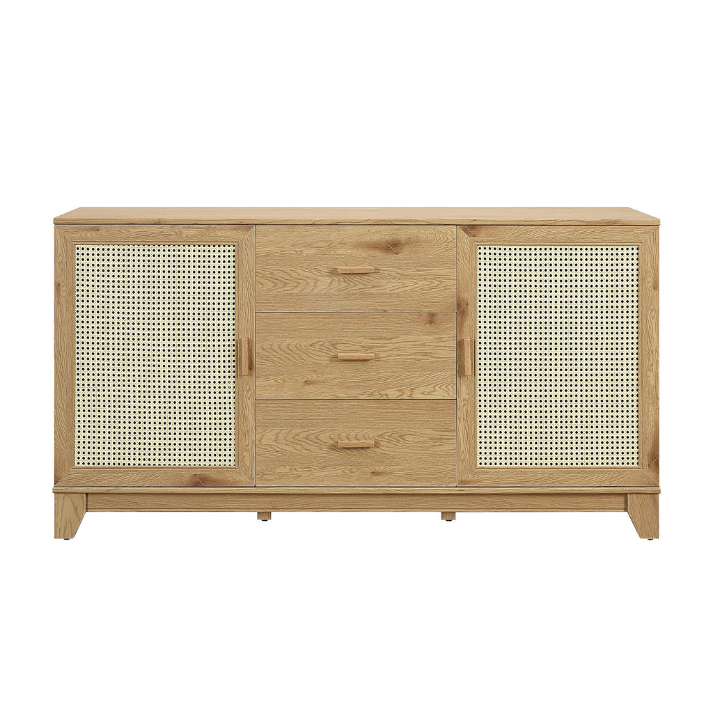 Manhattan Comfort Sheridan Mid-Century Modern 59" Sideboard in Natural