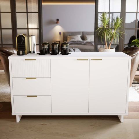Manhattan Comfort Granville Modern 55" Sideboard in White