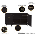 Manhattan Comfort Granville Modern 55" Sideboard in Black