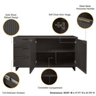 Manhattan Comfort Granville Modern 55" Sideboard in Charcoal Gray