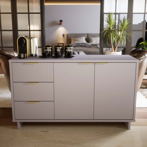 Manhattan Comfort Granville Modern 55" Sideboard in Light Gray