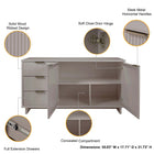 Manhattan Comfort Granville Modern 55" Sideboard in Light Gray