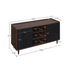 Manhattan Comfort Duane Mid-Century Modern 59" Fluted Sideboard in Black