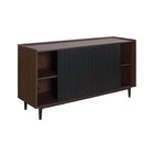 Manhattan Comfort Duane Mid-Century Modern 59" Fluted Sideboard in Black