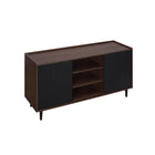 Manhattan Comfort Duane Mid-Century Modern 59" Fluted Sideboard in Black