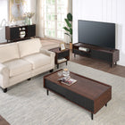 Manhattan Comfort Duane Mid-Century Modern 59" Fluted Sideboard in Black