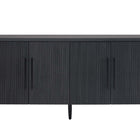 Manhattan Comfort Jodie Mid-Century Modern 65" Fluted Sideboard in Charcoal Gray