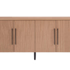 Manhattan Comfort Jodie Mid-Century Modern 65" Fluted Sideboard in Maple