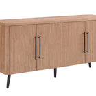 Manhattan Comfort Jodie Mid-Century Modern 65" Fluted Sideboard in Maple